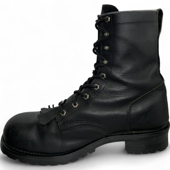 Harley Davidson Steel Toe Combat Leather Motorcycle Biker Work Boots Men's 14 - Picture 4 of 15